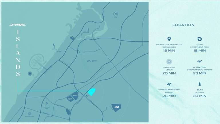 Damac Islands location map