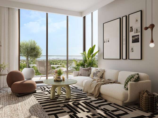 Emaar Hillsedge living Area